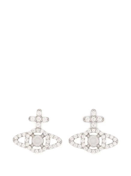 Серьги Vivienne Westwood Olympia с кристаллами, серебристые