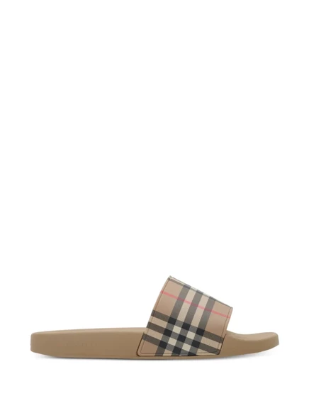 Мужские шлепанцы Burberry Check, бежевые
