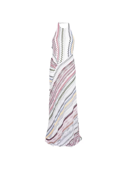Женское макси-платье Missoni Zigzag, белое