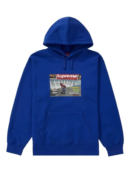 Унисекс худи Supreme x Thrasher с принтом, королевско-синее
