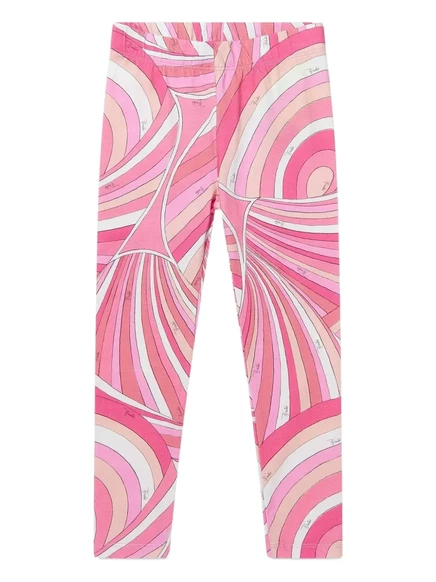 Брюки с принтом PUCCI Junior pink