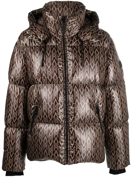 Мужской пуховик Mackage Kent с монограммой, коричневый