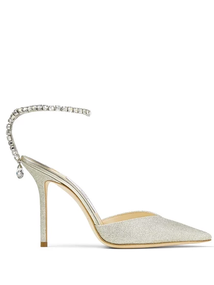Женские туфли Jimmy Choo Saeda 100 мм, белые