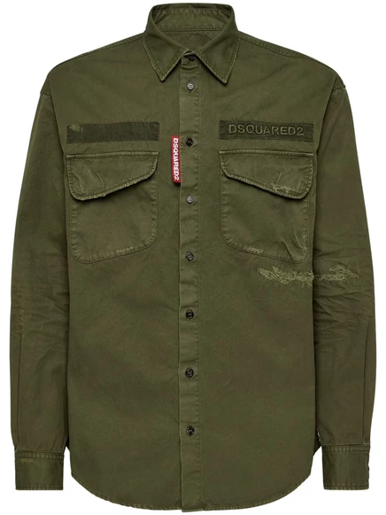 Футболка с вышитым логотипом DSQUARED2 Ranger green