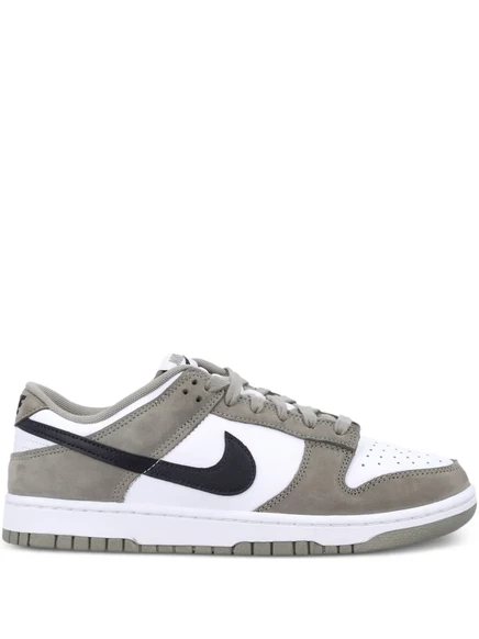 Замшевые кожаные кроссовки Nike Dunk Low white