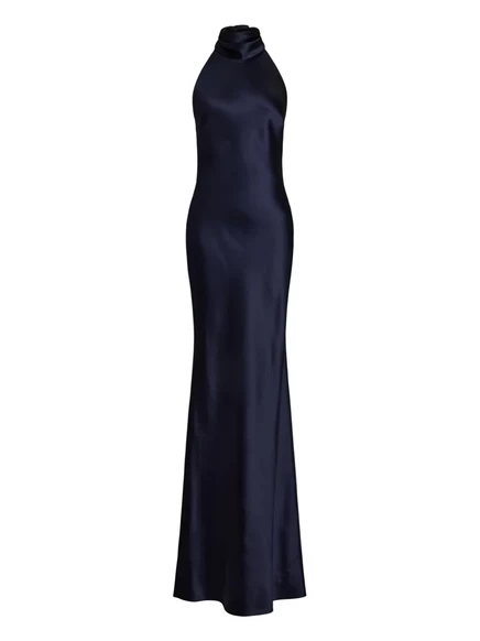 Женское платье Ralph Lauren Collection сатиновое, синее