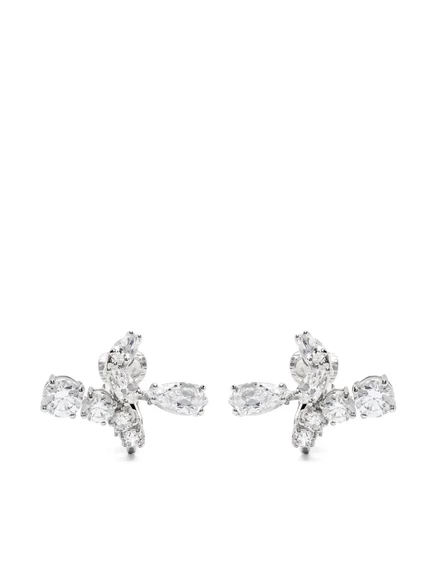 Женские клипсы Swarovski Matrix, серебристые
