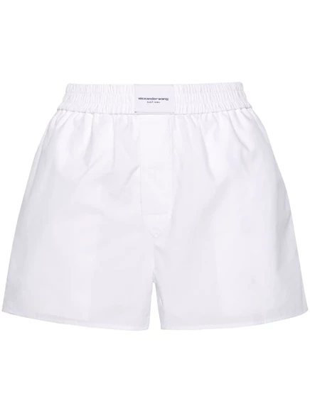 Боксерские шорты с нашивкой с логотипом Alexander Wang white