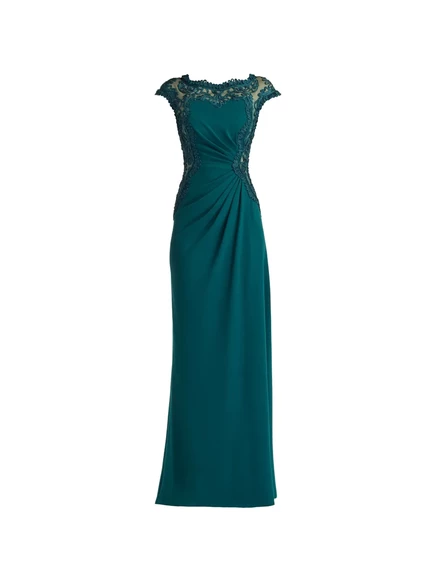 Женское вечернее платье Tadashi Shoji с кружевом, зеленое