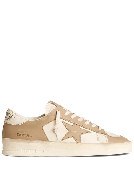 Мужские кеды Golden Goose Stardan низкие, бежево-белые
