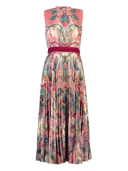 Женское платье Mary Katrantzou Hollie плиссированное, розовое