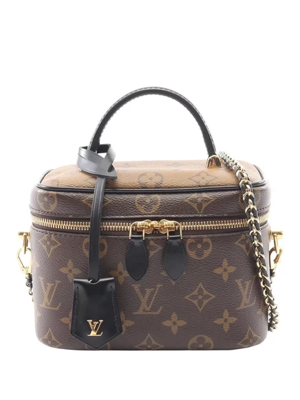 Женский клатч Louis Vuitton Monogram Reverse PM, коричневый