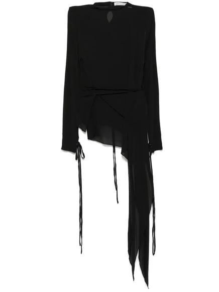 Женская футболка Christopher Esber Inverted swept, черная