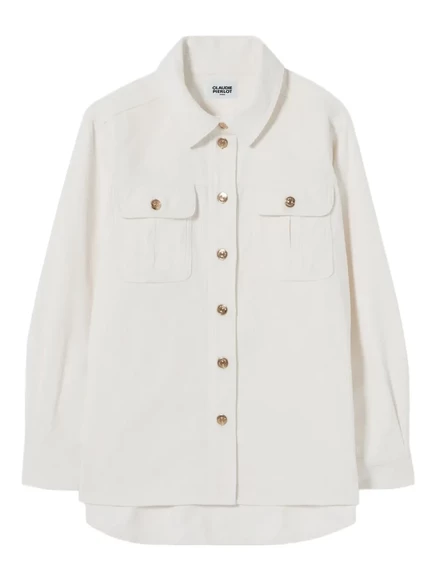 Женская вельветовая рубашка CLAUDIE PIERLOT, экрю