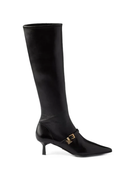 Женские сапоги Prada из эластичной кожи наппа, черные