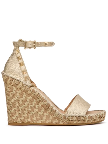 Женские эспадрильи Valentino Garavani Rockstud, золотистые