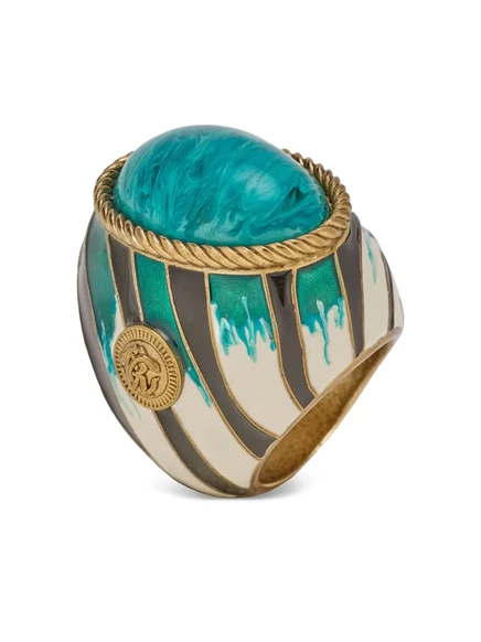 Женское кольцо Roberto Cavalli Ray of Sea, синяя деталь