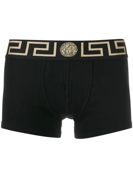Мужские боксеры Versace Greca Border, черные