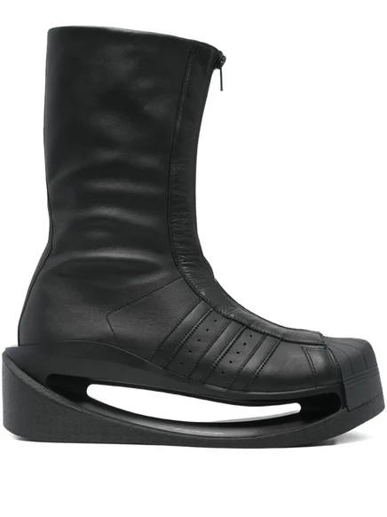 Ботинки на платформе ADIDAS Y-3 на молнии спереди black
