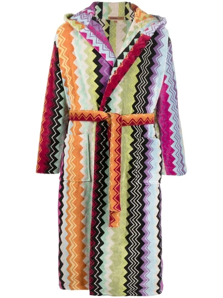 Домашний банный халат с зигзагообразным принтом Missoni Home orange