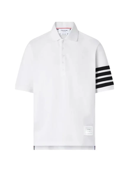 Мужское поло Thom Browne 4-Bar, белое