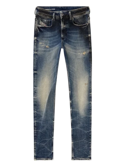 Мужские джинсы-скинни Diesel Sleenker 09n15, средне-голубые