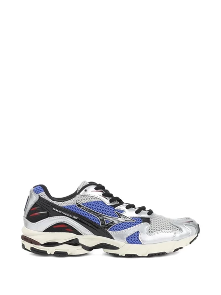 Кроссовки Mizuno Wave Rider 10 сетчатые, серебристые