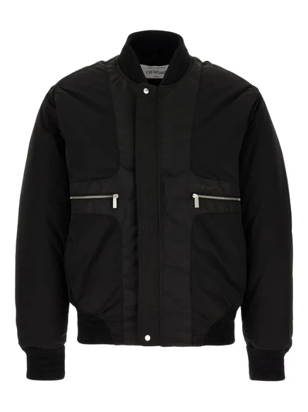 Мужской бомбер Off-White на молнии, черный