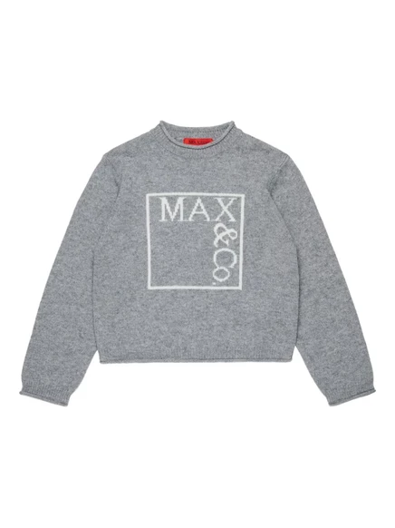 Детский джемпер MAX&Co. Kids с интарсией, серый