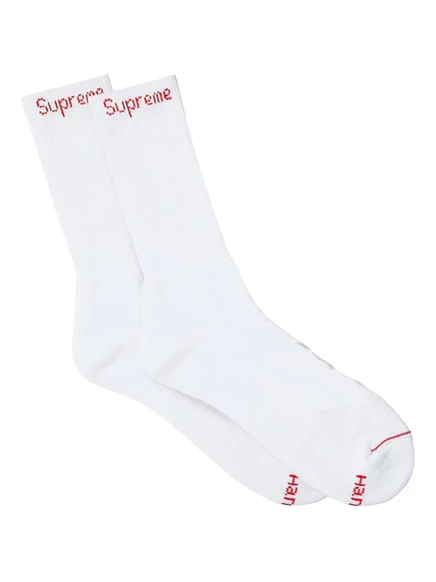 Мужские носки Supreme x Hanes, 4 пары, белые