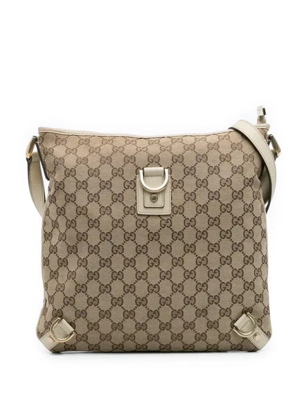 Сумка через плечо Gucci Pre-Owned GG Canvas, коричневая