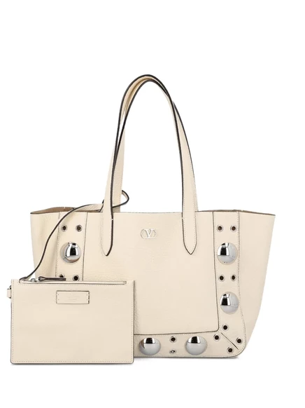 Женская сумка-тоут Valentino Garavani Nellcôte из телячьей кожи, слоновая кость