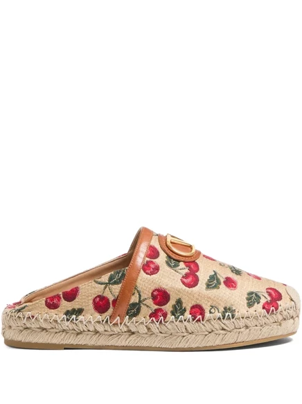 Женские мюли Valentino Garavani VLogo 25 мм на платформе, бежевые