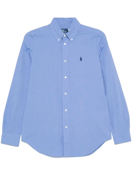 Женская рубашка Polo Ralph Lauren с вышивкой, синяя