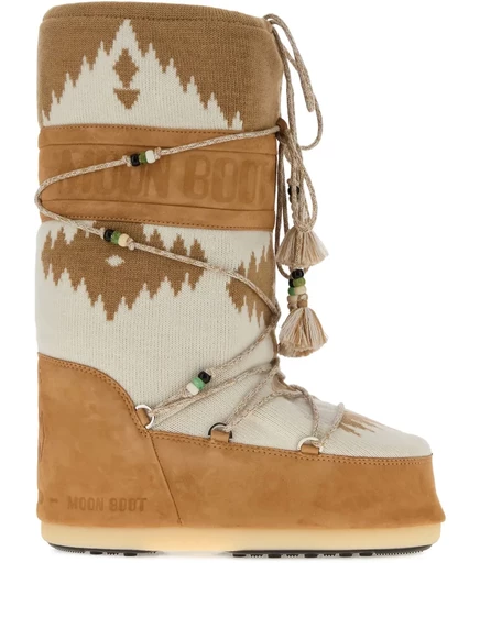 Унисекс ботинки Alanui x Moon Boot Stivali, бежевые