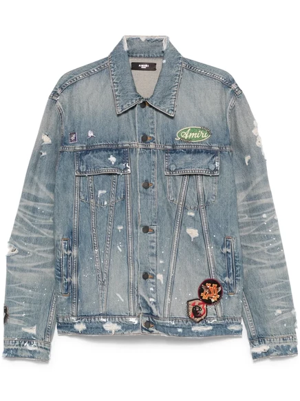Мужская джинсовая куртка Amiri Vintage Pegasus, синяя