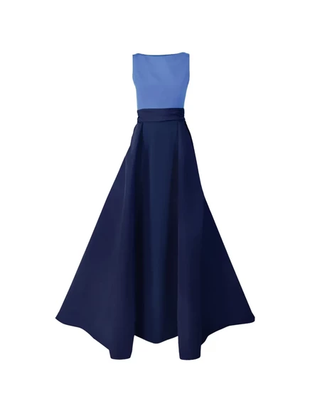 Женское вечернее платье Carolina Herrera с съемной накидкой, синее