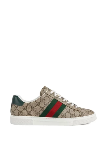 Мужские кроссовки Gucci Ace, бежево-черные