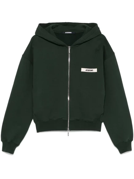 Унисекс худи Jacquemus Le Hoodie Gros Grain, темно-зеленая