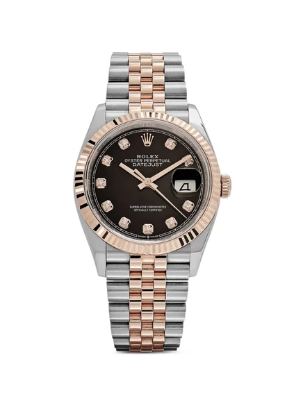 Унисекс часы Rolex Datejust 36 мм с черным циферблатом