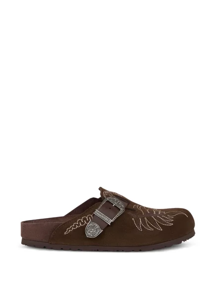 Мужские сабо ETRO x Birkenstock Boston из замши, коричневые