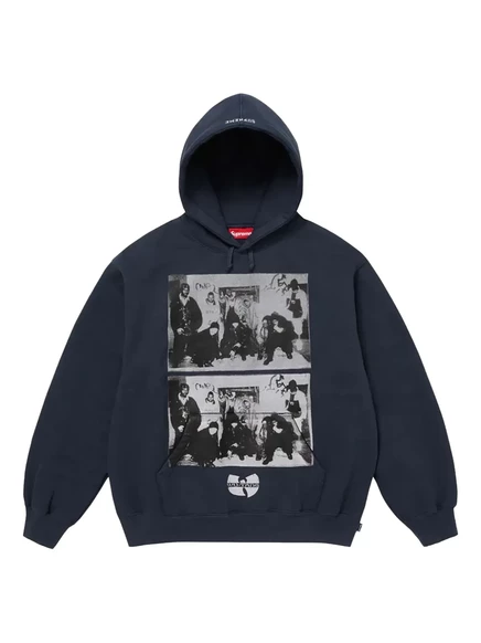 Мужская худи Supreme x Wu-Tang Clan с принтом, темно-синяя