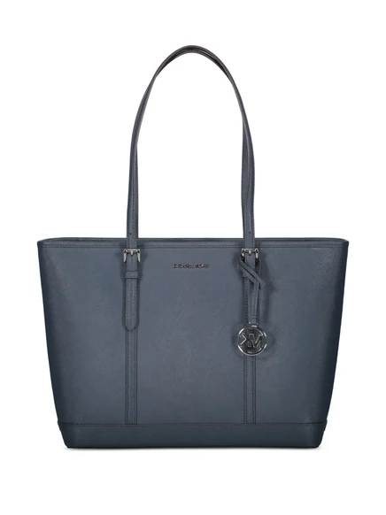 Кожаная сумка-тотализатор Michael Kors Jet Set с пряжкой blue