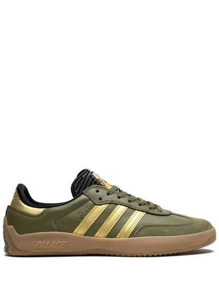 Унисекс кроссовки Adidas x Palace Samba, зеленые/золотые