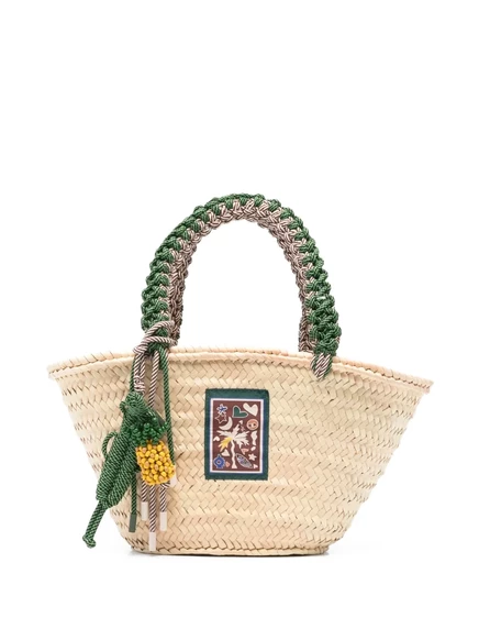 Женская сумка Alemais Macrame midi макраме, бежевого цвета