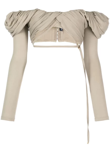 Женская блузка Jacquemus Le haut Spalla, цвета хаки