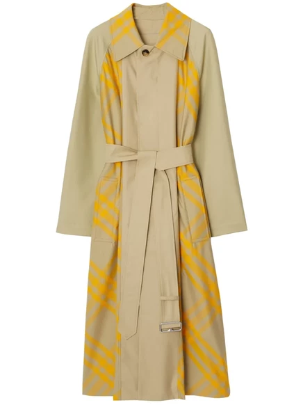 Женский тренч Burberry EKD в клетку, бежевый