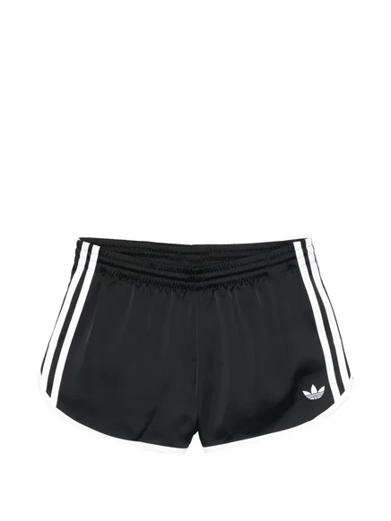 Женские шорты Adidas с тремя полосками, черные