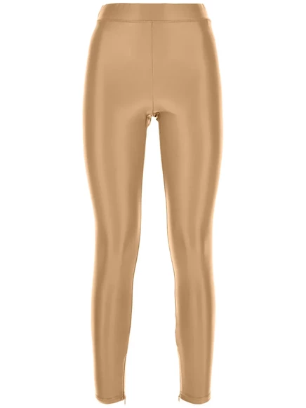 Женские леггинсы Michael Kors из экокожи, коричневые