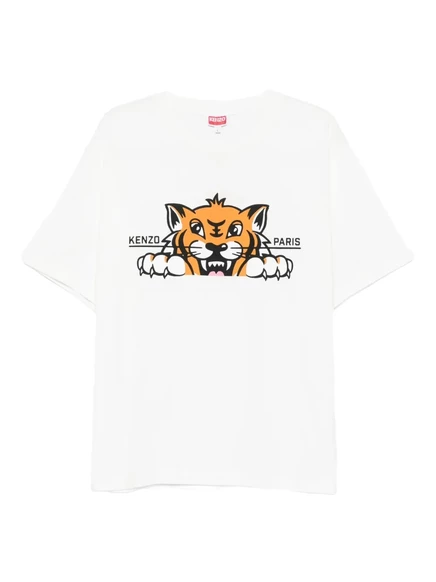Мужская футболка Kenzo Happy Tiger, белая